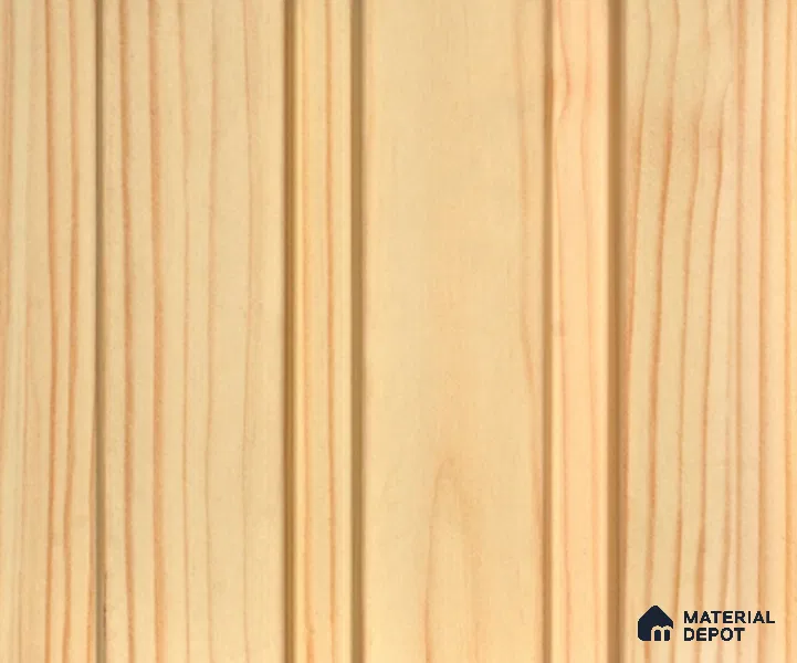 Cream Wooden Louver PN 00154 8 ft x 5 inch Charcoal Panel - 12 mm | Suitable for Feature Wall, TV Unit & Living Room | Width is Subjected to 5% Variation