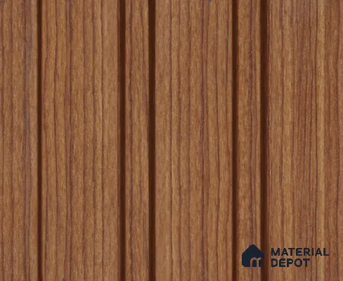 Brown Wooden Louver PN 00155 8 ft x 5 inch Charcoal Panel - 12 mm | Suitable for Feature Wall, TV Unit & Living Room | Width is Subjected to 5% Variation