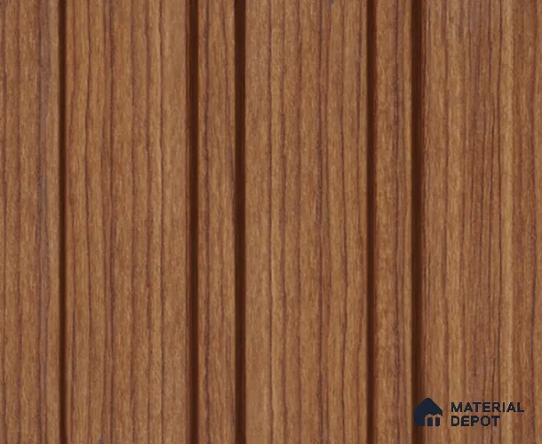 Brown Wooden Louver PN 00155 8 ft x 5 inch Charcoal Panel - 12 mm | Suitable for Feature Wall, TV Unit & Living Room | Width is Subjected to 5% Variation