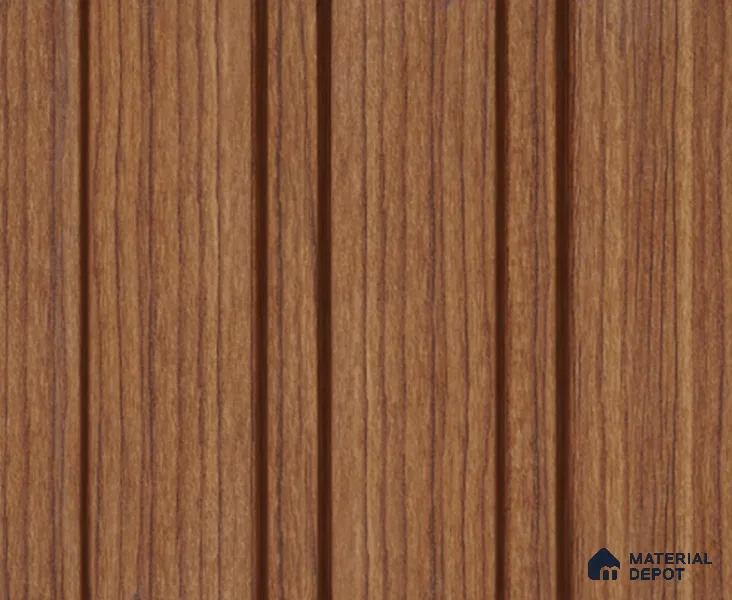 Brown Wooden Louver PN 00155 8 ft x 5 inch Charcoal Panel - 12 mm | Suitable for Feature Wall, TV Unit & Living Room | Width is Subjected to 5% Variation