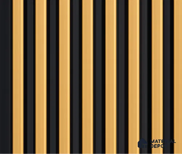 Multi Colour Plain Colour Louver PN 00156 8 ft x 5 inch Charcoal Panel - 12 mm | Suitable for Feature Wall, TV Unit & Living Room | Width is Subjected to 5% Variation