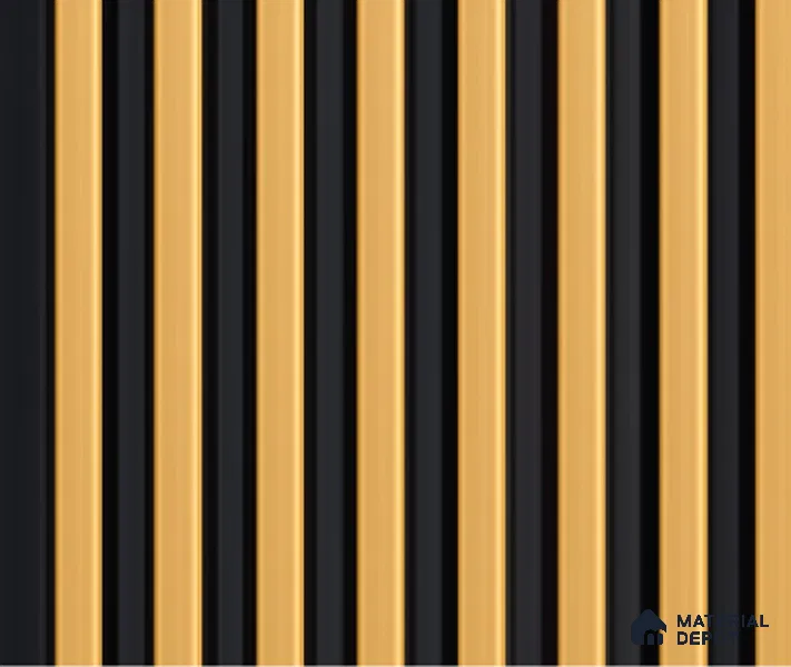 Multi Colour Plain Colour Louver PN 00156 8 ft x 5 inch Charcoal Panel - 12 mm | Suitable for Feature Wall, TV Unit & Living Room | Width is Subjected to 5% Variation