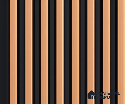 Multi Colour Plain Colour Louver PN 00157 8 ft x 5 inch Charcoal Panel - 12 mm | Suitable for Feature Wall, TV Unit & Living Room | Width is Subjected to 5% Variation