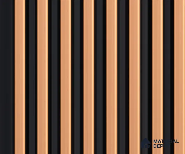 Multi Colour Plain Colour Louver PN 00157 8 ft x 5 inch Charcoal Panel - 12 mm | Suitable for Feature Wall, TV Unit & Living Room | Width is Subjected to 5% Variation