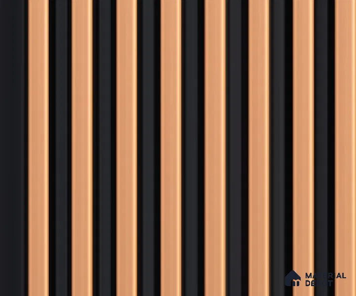 Multi Colour Plain Colour Louver PN 00157 8 ft x 5 inch Charcoal Panel - 12 mm | Suitable for Feature Wall, TV Unit & Living Room | Width is Subjected to 5% Variation