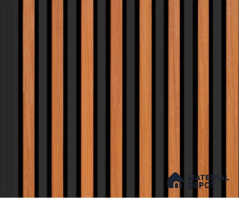 Multi Colour Plain Colour Louver PN 00158 8 ft x 5 inch Charcoal Panel - 12 mm | Suitable for Feature Wall, TV Unit & Living Room | Width is Subjected to 5% Variation