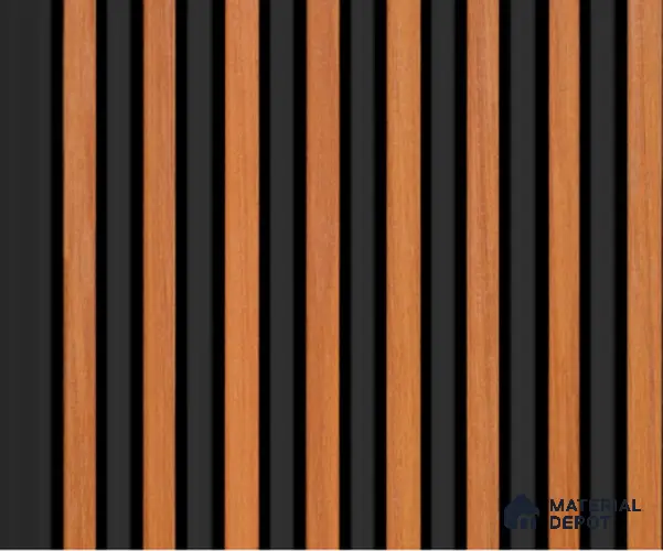 Multi Colour Plain Colour Louver PN 00158 8 ft x 5 inch Charcoal Panel - 12 mm | Suitable for Feature Wall, TV Unit & Living Room | Width is Subjected to 5% Variation