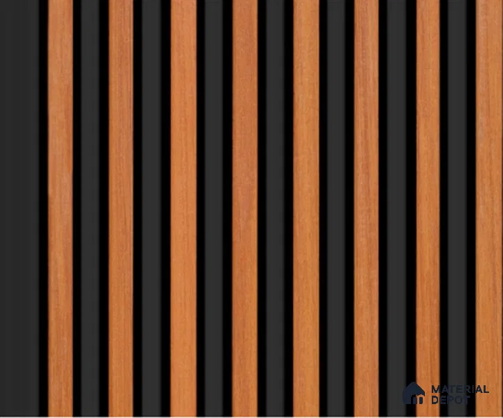 Multi Colour Plain Colour Louver PN 00158 8 ft x 5 inch Charcoal Panel - 12 mm | Suitable for Feature Wall, TV Unit & Living Room | Width is Subjected to 5% Variation