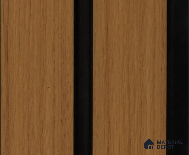 Brown Wooden Louver PN 00161 8 ft x 5 inch Charcoal Panel - 12 mm | Suitable for Feature Wall, TV Unit & Living Room | Width is Subjected to 5% Variation