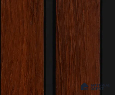 Brown Wooden Louver PN 00163 8 ft x 5 inch Charcoal Panel - 12 mm | Suitable for Feature Wall, TV Unit & Living Room | Width is Subjected to 5% Variation