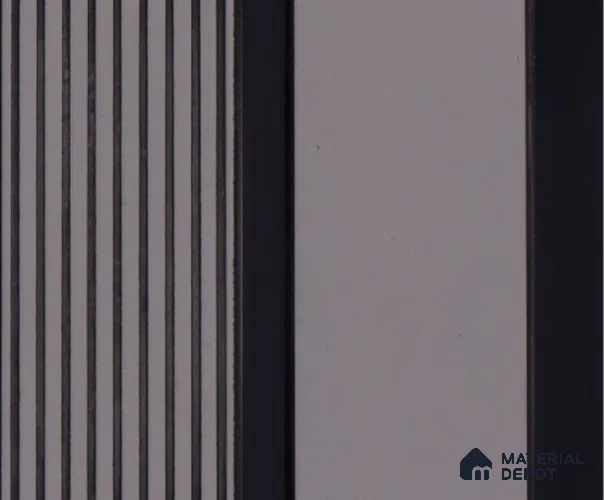 Grey Wooden Louver PN 00165 8 ft x 5 inch Charcoal Panel - 12 mm | Suitable for Feature Wall, TV Unit & Living Room | Width is Subjected to 5% Variation