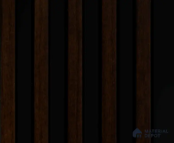 Brown Wooden Louver PN 00168 8 ft x 5 inch Charcoal Panel - 12 mm | Suitable for Feature Wall, TV Unit & Living Room | Width is Subjected to 5% Variation