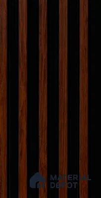 Brown Wooden Louver PN 00169 8 ft x 5 inch Charcoal Panel - 12 mm | Suitable for Feature Wall, TV Unit & Living Room | Width is Subjected to 5% Variation