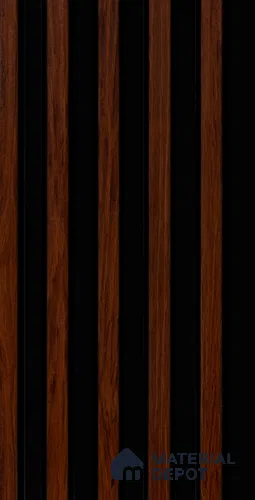 Brown Wooden Louver PN 00169 8 ft x 5 inch Charcoal Panel - 12 mm | Suitable for Feature Wall, TV Unit & Living Room | Width is Subjected to 5% Variation