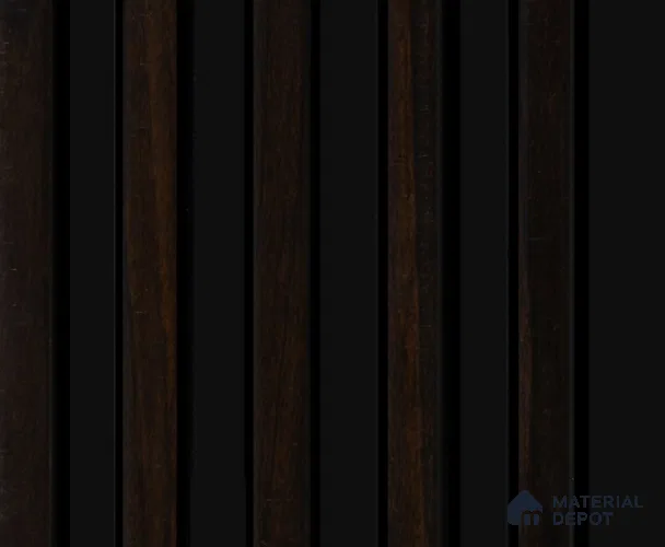 Brown Wooden Louver PN 00171 8 ft x 5 inch Charcoal Panel - 12 mm | Suitable for Feature Wall, TV Unit & Living Room | Width is Subjected to 5% Variation