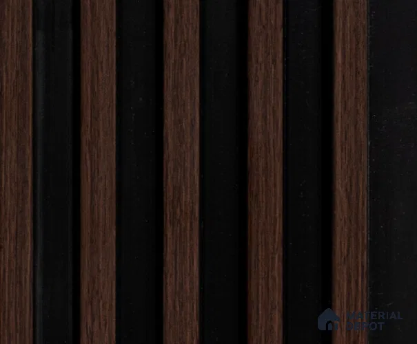 Brown Wooden Louver PN 00173 8 ft x 5 inch Charcoal Panel - 12 mm | Suitable for Feature Wall, TV Unit & Living Room | Width is Subjected to 5% Variation