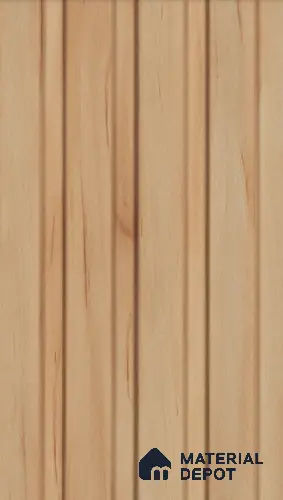 Cream Wooden Louver PN 00178 8 ft x 5 inch Charcoal Panel - 12 mm | Suitable for Feature Wall, TV Unit & Living Room | Width is Subjected to 5% Variation