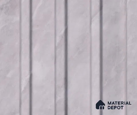 White Marble Louver PN 00179 8 ft x 5 inch Charcoal Panel - 12 mm | Suitable for Feature Wall, TV Unit & Living Room | Width is Subjected to 5% Variation
