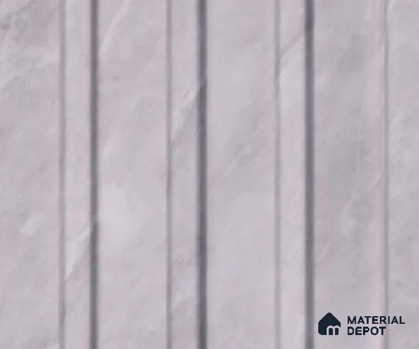White Marble Louver PN 00179 8 ft x 5 inch Charcoal Panel - 12 mm | Suitable for Feature Wall, TV Unit & Living Room | Width is Subjected to 5% Variation