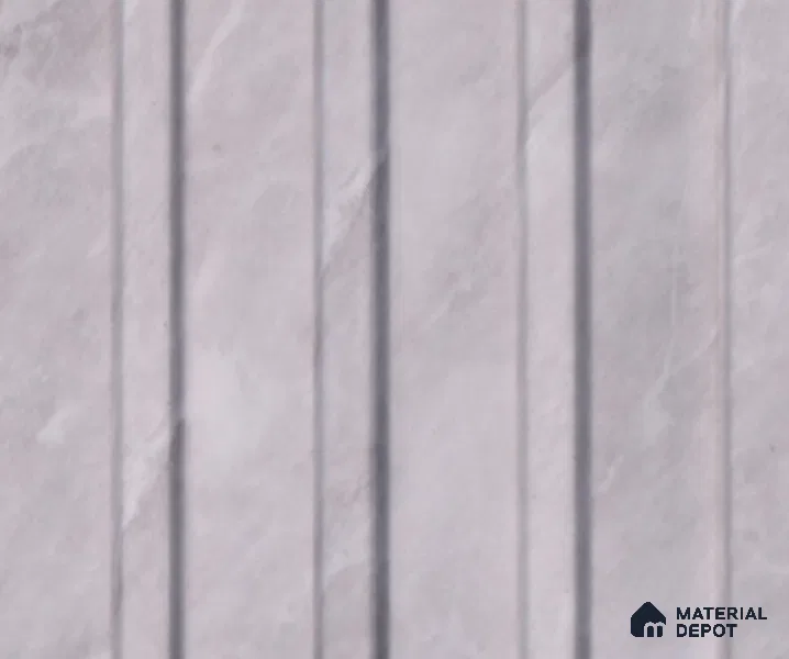 White Marble Louver PN 00179 8 ft x 5 inch Charcoal Panel - 12 mm | Suitable for Feature Wall, TV Unit & Living Room | Width is Subjected to 5% Variation