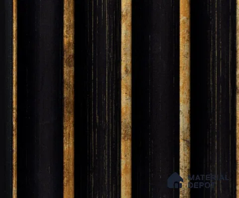 Black Marble Louver PN 00184 8 ft x 5 inch Charcoal Panel - 12 mm | Suitable for Feature Wall, TV Unit & Living Room | Width is Subjected to 5% Variation