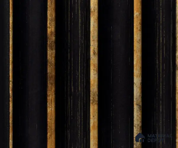 Black Marble Louver PN 00184 8 ft x 5 inch Charcoal Panel - 12 mm | Suitable for Feature Wall, TV Unit & Living Room | Width is Subjected to 5% Variation
