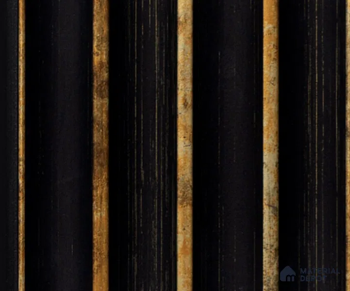 Black Marble Louver PN 00184 8 ft x 5 inch Charcoal Panel - 12 mm | Suitable for Feature Wall, TV Unit & Living Room | Width is Subjected to 5% Variation