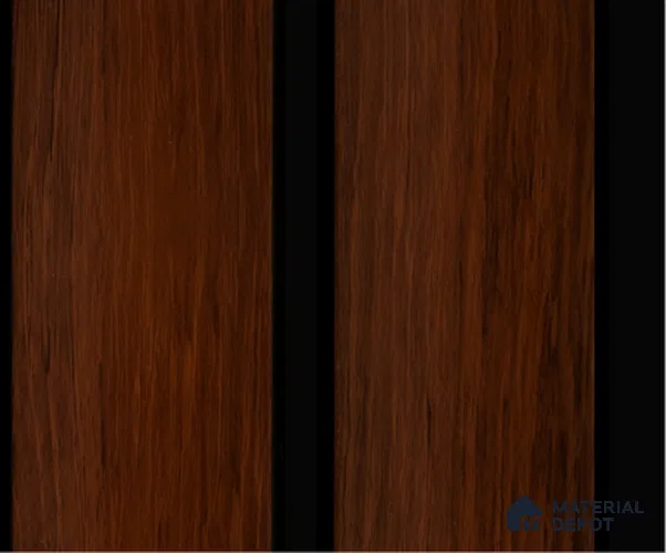 Brown Wooden Louver PN 00185 8 ft x 5 inch Charcoal Panel - 12 mm | Suitable for Feature Wall, TV Unit & Living Room | Width is Subjected to 5% Variation
