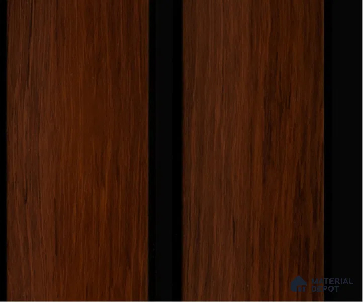 Brown Wooden Louver PN 00185 8 ft x 5 inch Charcoal Panel - 12 mm | Suitable for Feature Wall, TV Unit & Living Room | Width is Subjected to 5% Variation