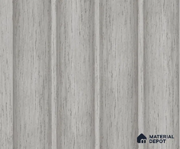 Grey Wooden Louver PN 00135 8 ft x 5 inch Charcoal Panel - 12 mm | Suitable for Feature Wall, TV Unit & Living Room | Width is Subjected to 5% Variation