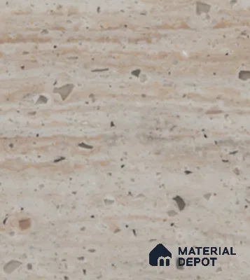 PAW045 Balanced Series Travertine 10 ft x 2.5 ft Modified Solid Surface -6 mm