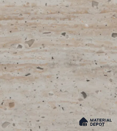 PAW045 Balanced Series Travertine 10 ft x 2.5 ft Modified Solid Surface -6 mm