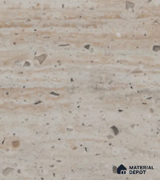 PAW045 Balanced Series Travertine 10 ft x 2.5 ft Modified Solid Surface -6 mm
