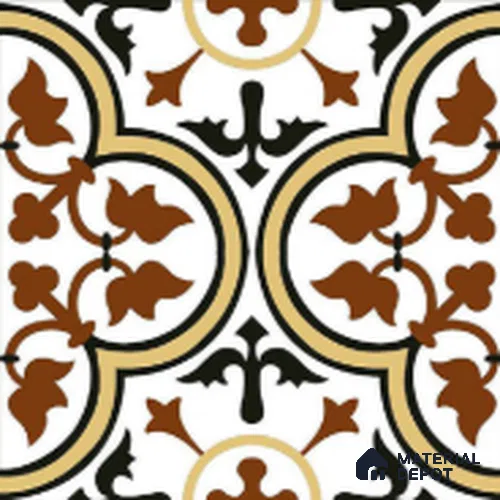 Moroccan Wall & Floor Tile TL 00199 Brown 1 ft x 1 ft Matte Finish Ceramic Tile - 9 mm | Suitable for Bathroom, Kitchen & Backsplash | Please Expect a Slight Variation of Pattern