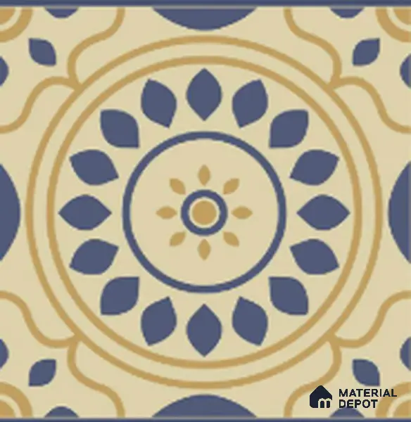 7078 300 x 300 mm Matte Finish Moroccan Digital Wall Tile | Please Expect a Slight Variation of Pattern