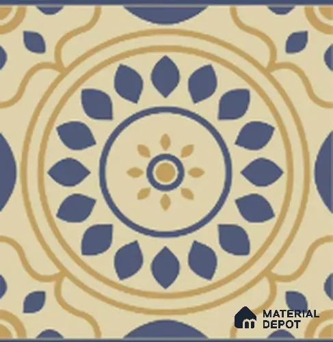 7078 300 x 300 mm Matte Finish Moroccan Digital Wall Tile | Please Expect a Slight Variation of Pattern