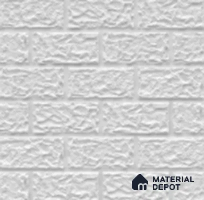 ZW TP 101 Milky White 20 in x 20 in PVC Matte Finish 3D Wall Panel - 4 mm | Suitable for Dining, Feature Wall & TV Unit | Width is Subjected to 5% Variation