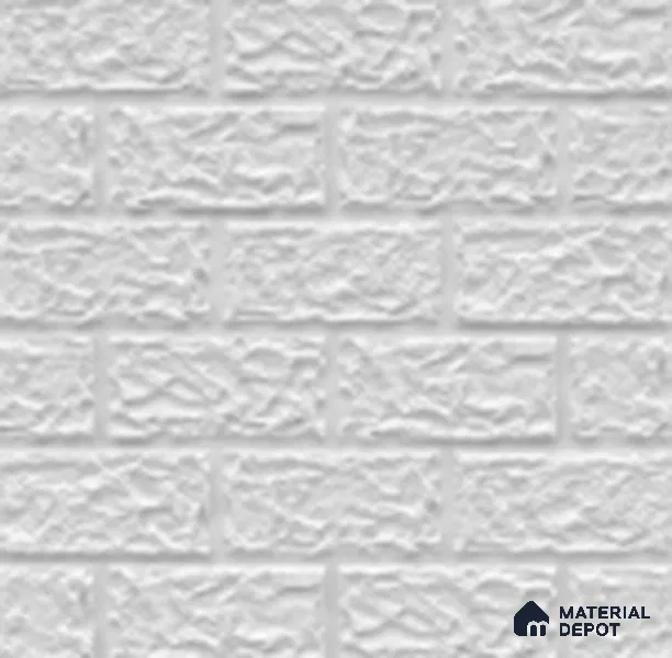 ZW TP 101 Milky White 20 in x 20 in PVC Matte Finish 3D Wall Panel - 4 mm | Suitable for Dining, Feature Wall & TV Unit | Width is Subjected to 5% Variation