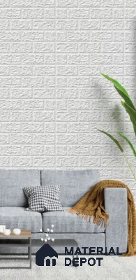 ZW TP 101 Milky White 20 in x 20 in PVC Matte Finish 3D Wall Panel - 4 mm | Suitable for Dining, Feature Wall & TV Unit | Width is Subjected to 5% Variation