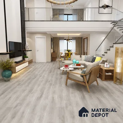 Charcoal Mist Grey Wood Look 4 ft x 7 inch - 5 mm SPC Flooring | SP 00084 | 5-Year Warranty Click-Lock DIY Installation | Suitable For Kitchen, Living Room & Bedroom