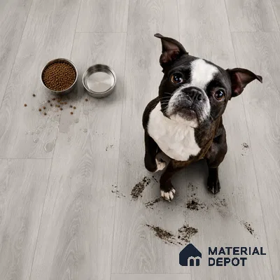 Charcoal Mist Grey Wood Look 4 ft x 7 inch - 5 mm SPC Flooring | SP 00084 | 5-Year Warranty Click-Lock DIY Installation | Suitable For Kitchen, Living Room & Bedroom