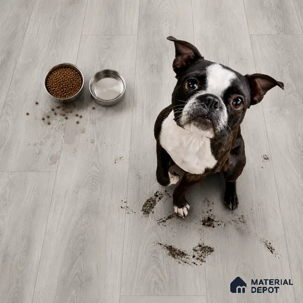 Charcoal Mist Grey Wood Look 4 ft x 7 inch - 5 mm SPC Flooring | SP 00084 | 5-Year Warranty Click-Lock DIY Installation | Suitable For Kitchen, Living Room & Bedroom