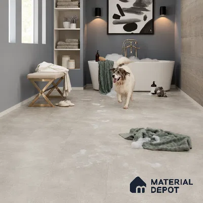 Classic Quartz Stone Look 2 ft x 1 ft - 6 mm SPC Flooring | SP 00088 | 5-Year Warranty Click-Lock DIY Installation | Suitable For Kitchen, Living Room & Bedroom