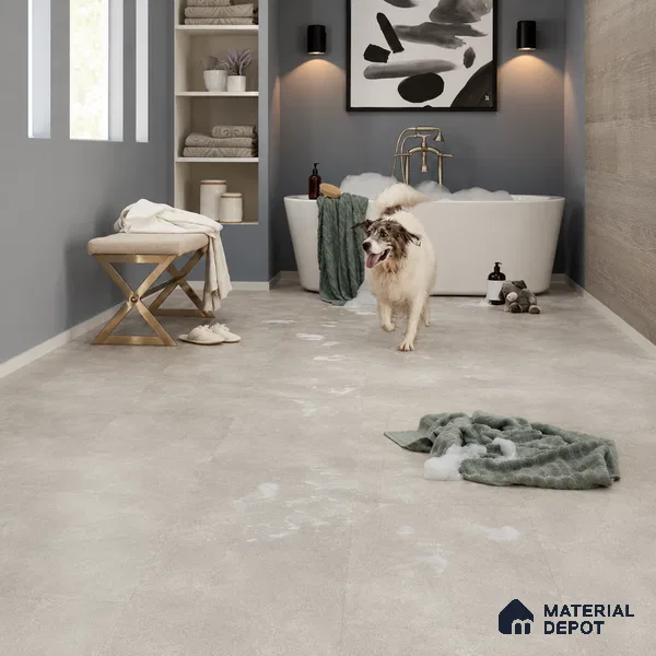 Classic Quartz Stone Look 2 ft x 1 ft - 6 mm SPC Flooring | SP 00088 | 5-Year Warranty Click-Lock DIY Installation | Suitable For Kitchen, Living Room & Bedroom