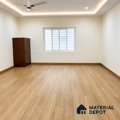 Coffee Wood Look Light Wood Look 4 ft x 7 inch - 5 mm SPC Flooring | SP 00079 | 5-Year Warranty Click-Lock DIY Installation | Suitable For Kitchen, Living Room & Bedroom