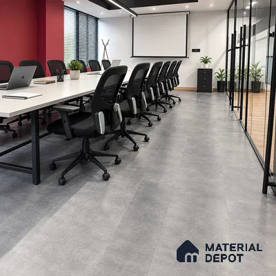 Concrete Canvas Stone Look 2 ft x 1 ft - 6 mm SPC Flooring | SP 00087 | 5-Year Warranty Click-Lock DIY Installation | Suitable For Kitchen, Living Room & Bedroom