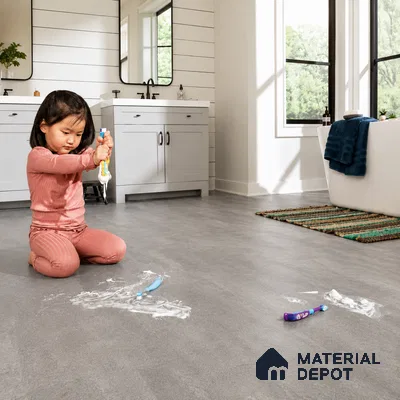 Concrete Canvas Stone Look 2 ft x 1 ft - 6 mm SPC Flooring | SP 00087 | 5-Year Warranty Click-Lock DIY Installation | Suitable For Kitchen, Living Room & Bedroom