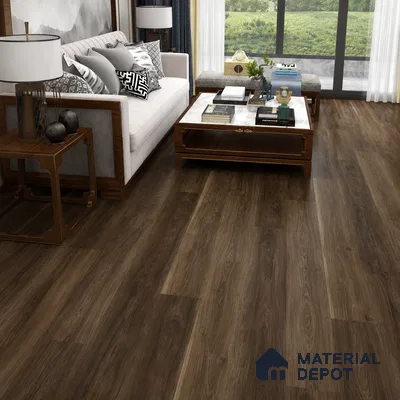 Ebony Majestic Dark Wood Look 4 ft x 7 inch - 5 mm SPC Flooring | SP 00086 | 5-Year Warranty Click-Lock DIY Installation | Suitable For Kitchen, Living Room & Bedroom