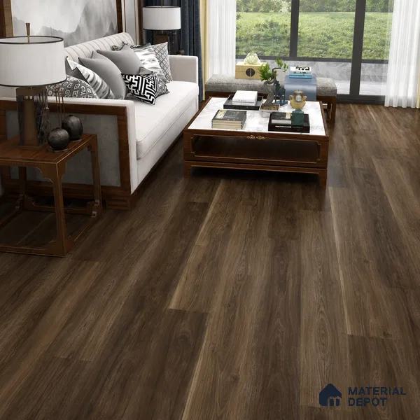 Ebony Majestic Dark Wood Look 4 ft x 7 inch - 5 mm SPC Flooring | SP 00086 | 5-Year Warranty Click-Lock DIY Installation | Suitable For Kitchen, Living Room & Bedroom