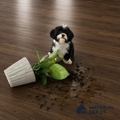 Ebony Majestic Dark Wood Look 4 ft x 7 inch - 5 mm SPC Flooring | SP 00086 | 5-Year Warranty Click-Lock DIY Installation | Suitable For Kitchen, Living Room & Bedroom
